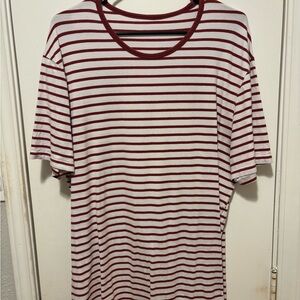 Lululemon Tee - Red and White Stripes
